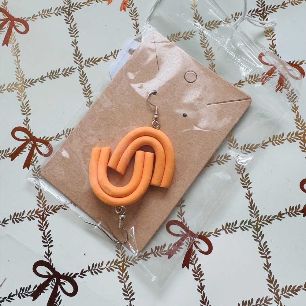 Orange Rainbow Earrings